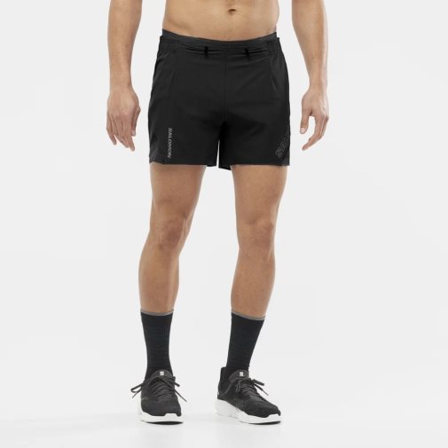 Black Salomon Sense Aero 5'' Men's Shorts | PH 43652C